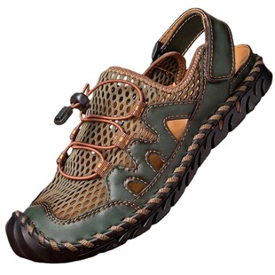 Men's Shoes Sandals Mesh Casual Beach Shoes Outdoor Mesh Shoes Large Size Cross-border Sandals Shoes Men's Leather Shoes Big Goods