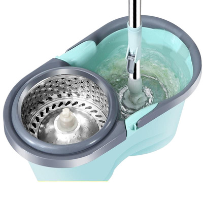 带桶一拖净拖把家用免手洗商用加大加厚旋转拖把桶圆头大号拖布