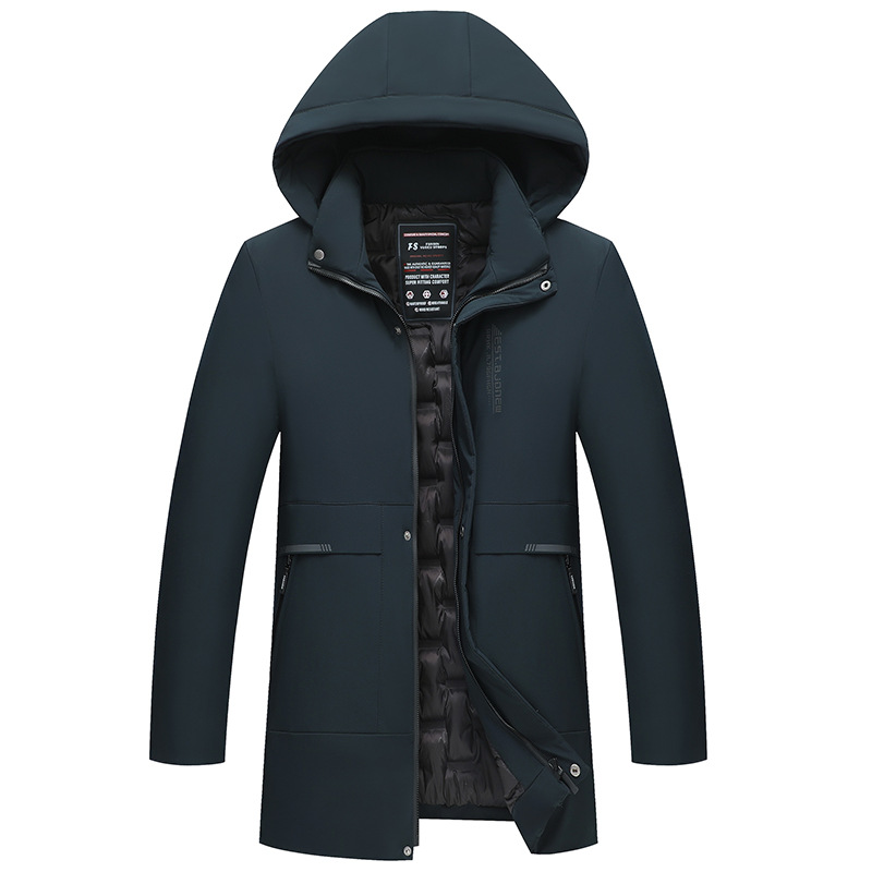 Abrigo acolchado de algodón para hombres de mediana edad engrosado chaqueta acolchada de algodón cálido de longitud media abajo Abrigo acolchado de algodón abrigo de invierno de mediana edad y ancianos ropa de invierno papá