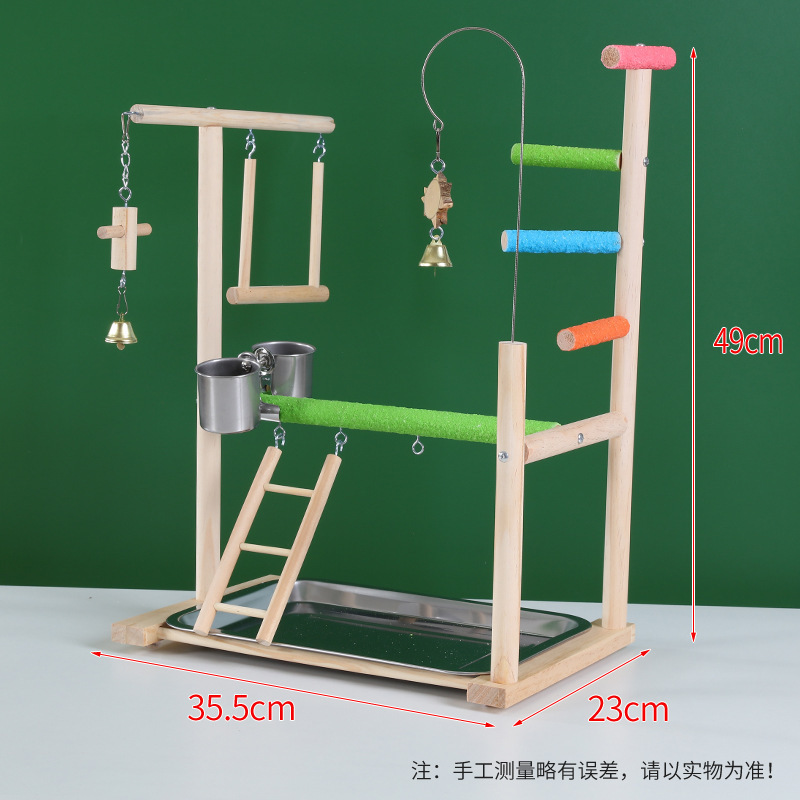 インタラクティブプラットフォーム、スズラン、鳥スタンド、虎皮牡丹、オカメインコスタンド、足首ラダー、爪とぎ無垢材スタンドスティック|undefined