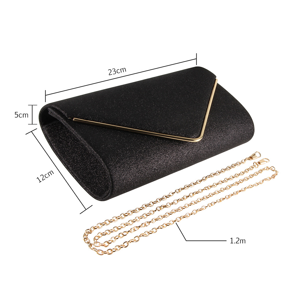 Women's Small Flash Material Solid Color Fashion Square Magnetic Buckle Envelope Bag display picture 4