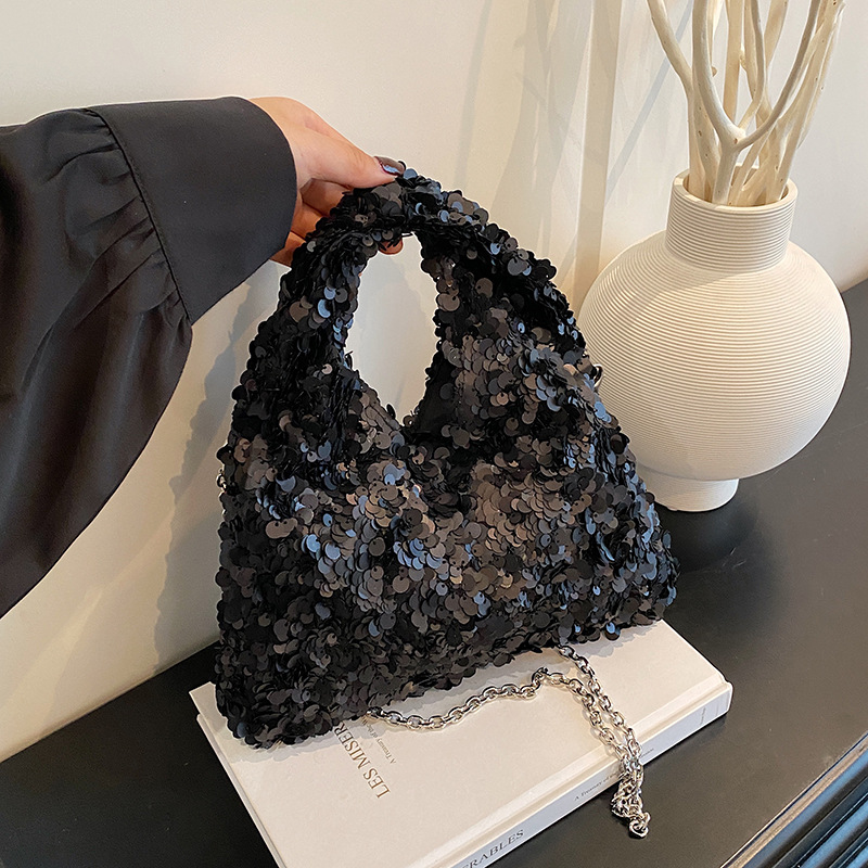 Women's Bags Cross-Border Bags Fashion Trend Versatile Shoulder Crossbody Bag New Elegant Sequin High-End Handbag