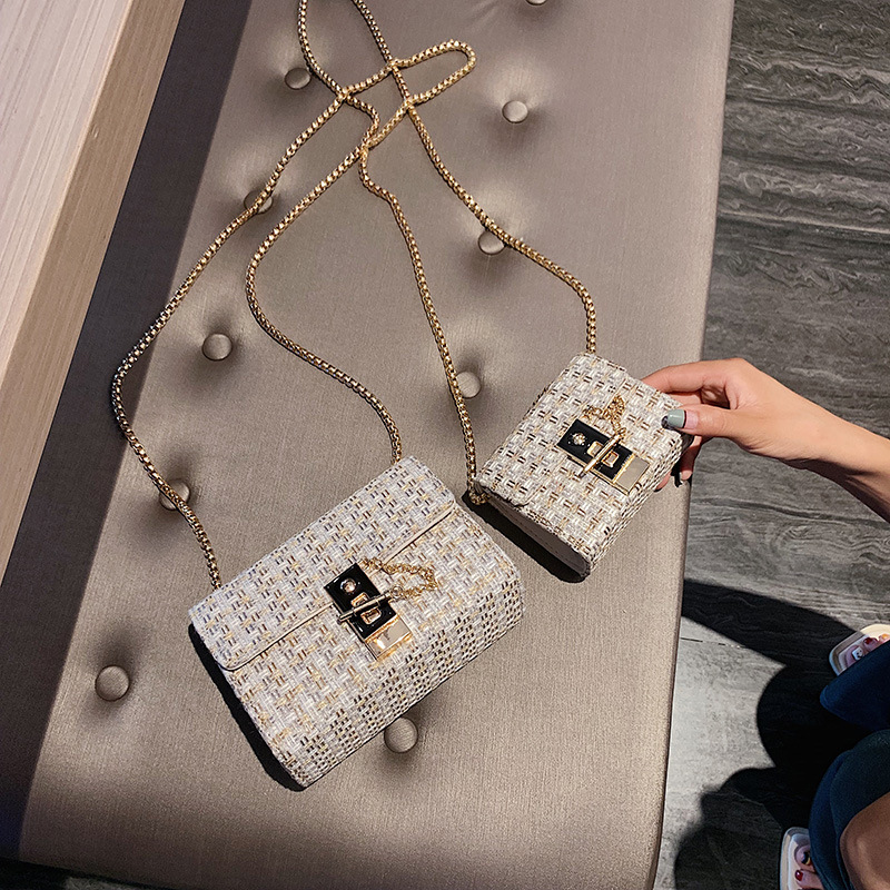 Street 2023 Nuova borsa a tracolla Borsa a catena in lana moda Borsa da donna Piccola borsa a tracolla rossa in rete fresca_voghion.com