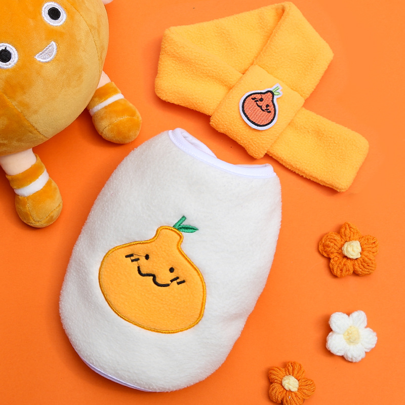 Ropa para mascotas suéter para perros chaleco de salida para perros feo ropa naranja gato ropa de dos patas suministros de cubo francés
