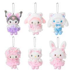 かわいい漫画バレエ服レースリボンメロディー kt ぬいぐるみペンダント京都馬面スカート人形キーホルダー