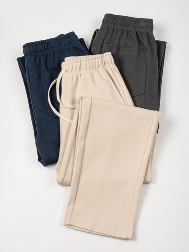 300g Heavyweight Twill Straight Leg Pants Casual Light Mature Navy Blue Drape Men's and Women's Pants Spring Summer Autumn Loose Comfort