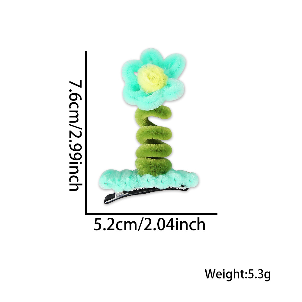 Peacock Blue Flower Hairpin