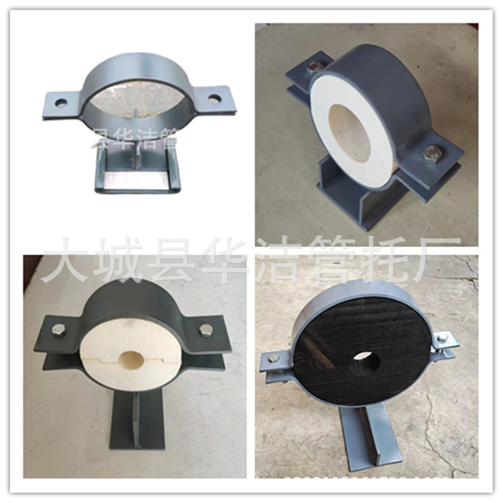 定制聚氨酯保冷管托保温木托双螺栓管夹木块支承垫隔热T型支吊架