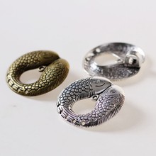 古铜古银双鱼吊DIY手链脚链项链吊坠环保锌合金饰品配件批发零售