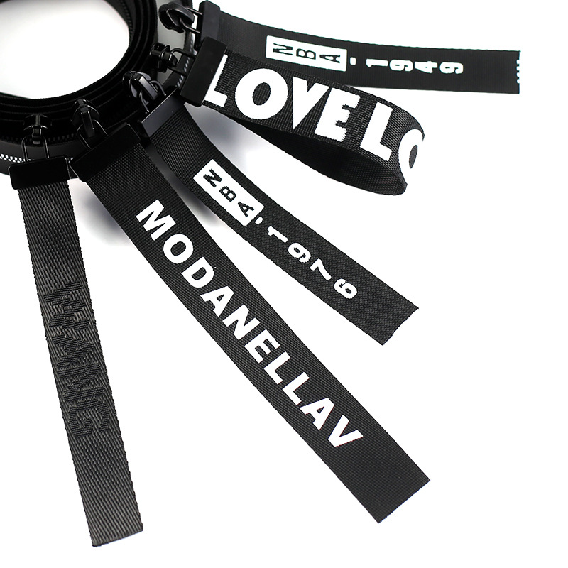 5号尼龙防水拉链头箱包家纺女西裤服饰批发印字金属拉链反装头