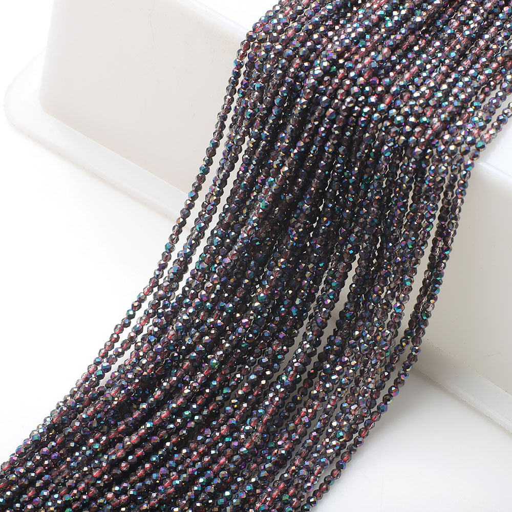 10g Weight Beads Jewelry Making Type 2MM Jewelry Making Size DIY Jewelry Accessories Classification 3 Pieces Per Pack Quantity Glass Material Solid Color Pattern Plating Design Elegant, Simple Style, Streetwear Style 3 Pieces Per Pack 2MM Glass Solid Color DIY Jewelry Accessories Beads 17