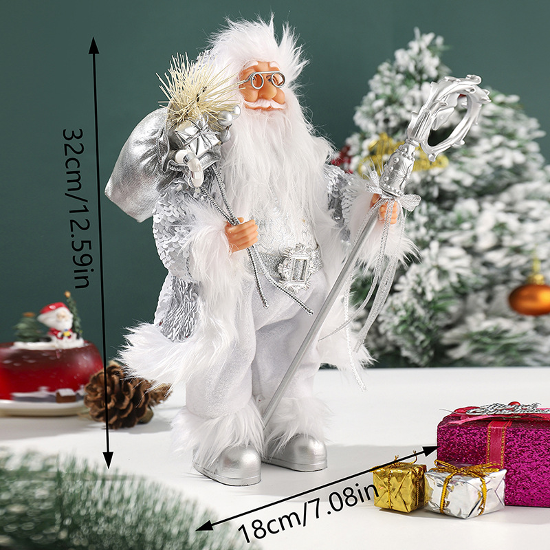 Fabricantes para DIBUJOS ANIMADOS paño felpa Santa Claus muñeca colgante adornos juguetes Navidad decoraciones