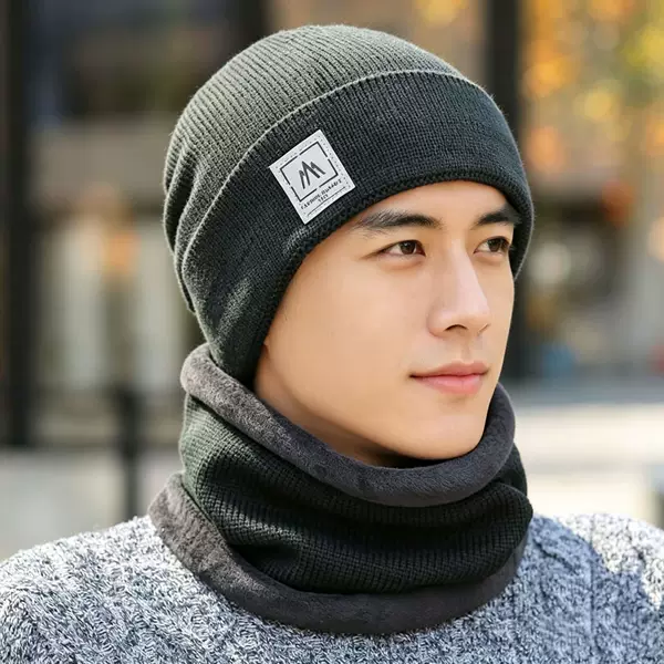 Cross-border women's winter trendy warm autumn and winter versatile woolen hat, fleece-lined knitted hat, Korean-style ear protection hat