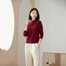 品牌羊毛衫货源皓莹毛衣手感舒适 实体店女装尾货库存折扣店拿货