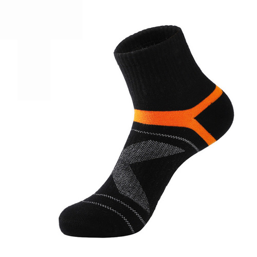 Socks for men, outdoor hiking sports socks, basketball socks, running sweat-absorbent breathable socks, mid-calf men's socks, cross-border wholesale
