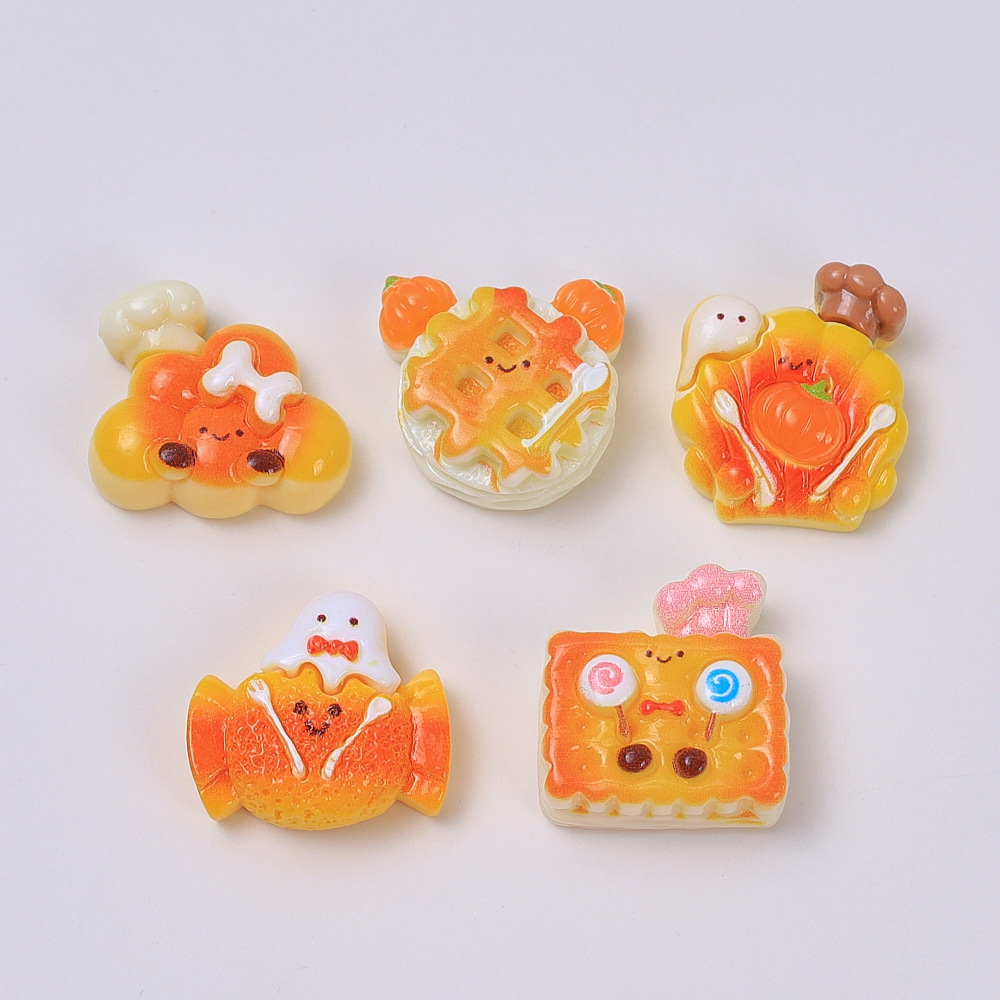 新款表情烤面包食玩手工diy饰品配件奶油胶树脂配件发夹材料批发