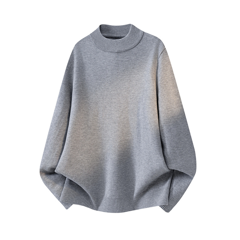 Men's half-turtleneck sweater, spring and autumn style, loose-fitting knitted base shirt, basic versatile casual men's inner thermal wear Men's half-turtleneck sweater, spring and autumn style, loose-fitting knitted base shirt, basic versatile casual men's inner thermal wear