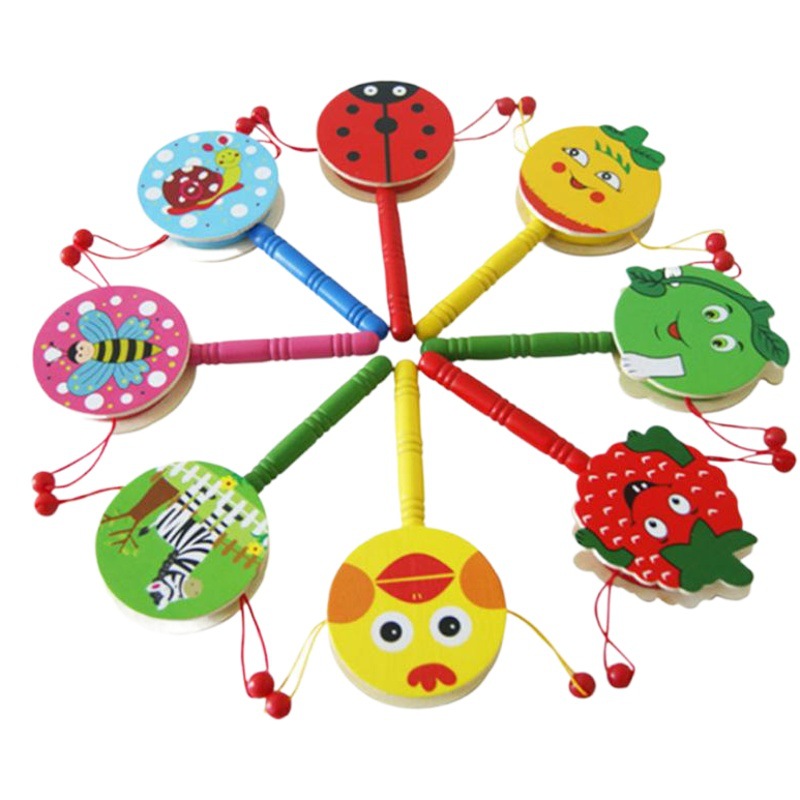 Xilófono de madera, 8 tonos, reloj musical, juguete educativo