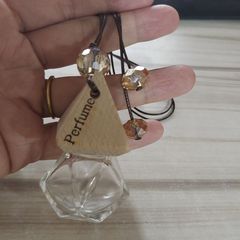 高檔瓶子汽車香水瓶掛件玻璃香薰瓶空瓶子車載香水精油分裝透明瓶