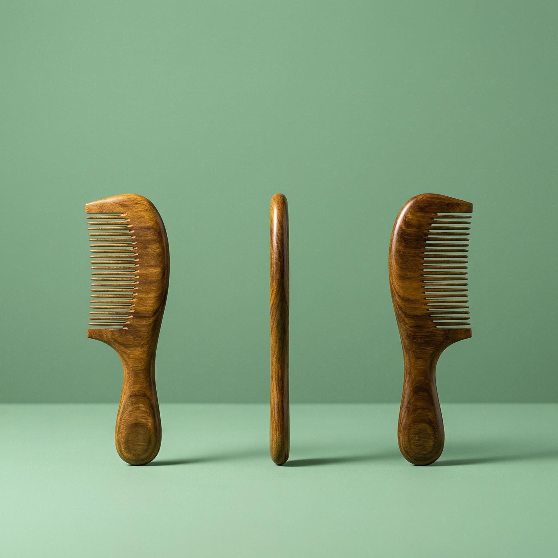 Golden Sandalwood Comb Large Wide Tooth Anti Static Scalp Massage Detangling Hair Comb 20cm quality and texture