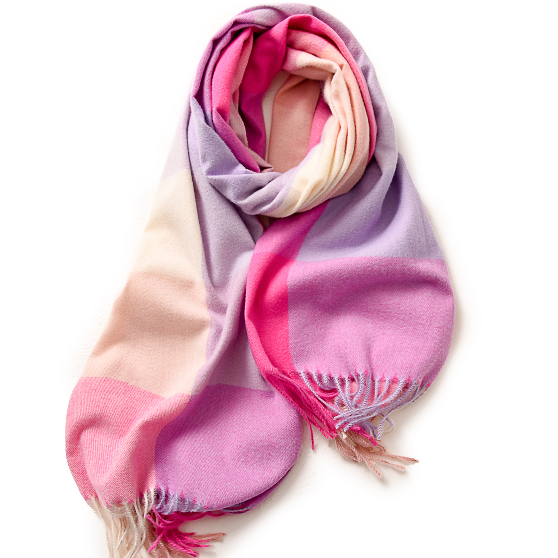 Buñuelo a cuadros para mujeres de otoño y invierno explosión de cachemira caliente buñuelo de oficina con buñuelo de alta calidad para mujeres de invierno