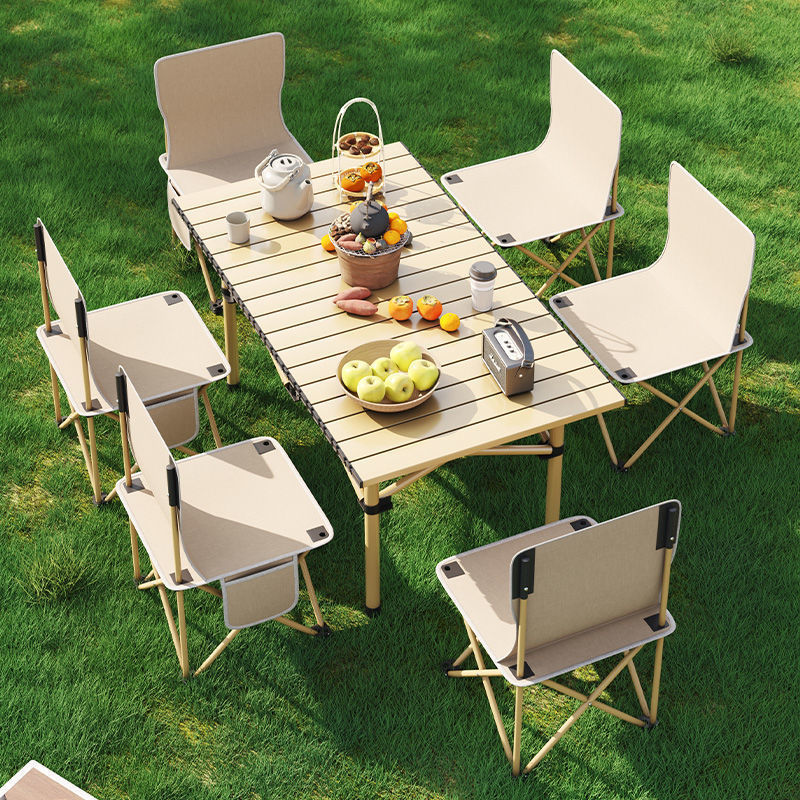 户外桌椅套装折叠桌可升降调节蛋卷桌便携式露营桌摆摊野餐折叠桌