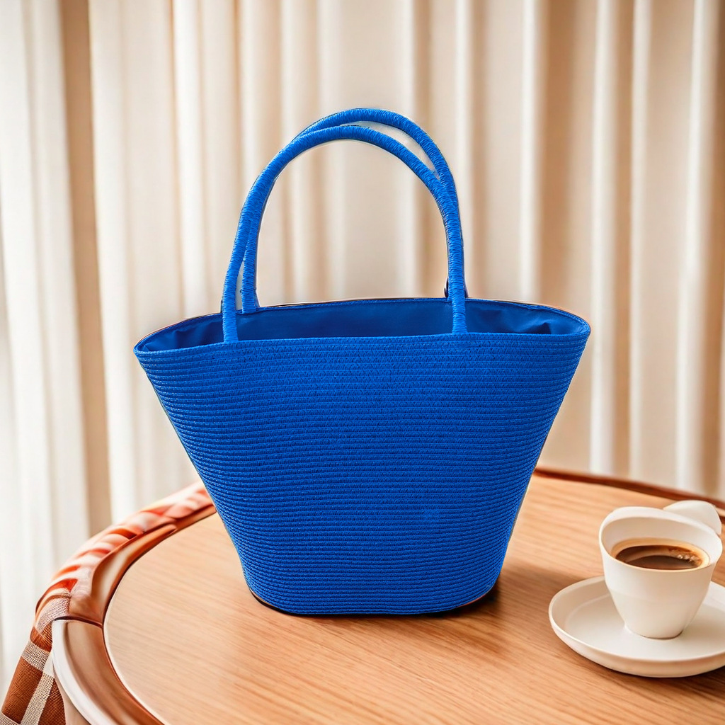 Bolso de paja para mujer, estilo playa, gran capacidad