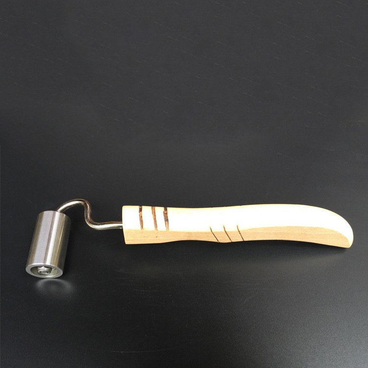 贴壁纸墙纸工具专业级4cm不锈钢压轮木柄接缝平压滚轮专业工具