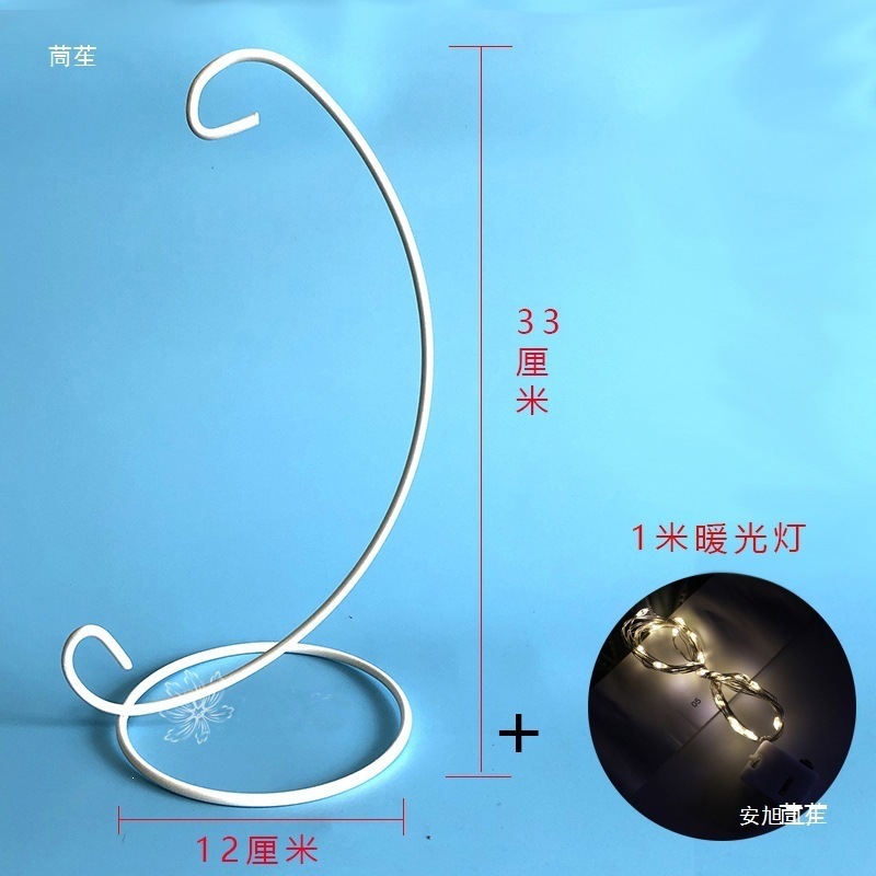 Yarn Flower Handmade DIY Ribbon Doll Micro Landscape Iron Frame Iron Art Stand Hanging Cradle Stand