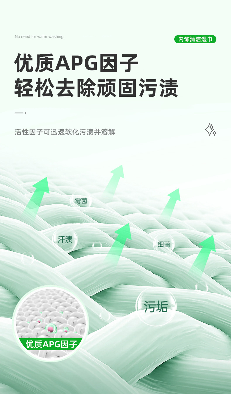 Car interior fast cleaning wipes glazing repair fast decontamination three-in-one soft disposable cleaning towel