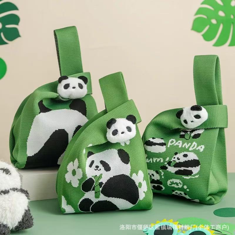 New Panda Huahua Knitted Bag Baby Full Moon Banquet One-Year-Old Wedding Candy Bag Children's Birthday Souvenir Bag New Panda Huahua Knitted Bag Baby Full Moon Banquet One-Year-Old Wedding Candy Bag Children's Birthday Souvenir Bag
