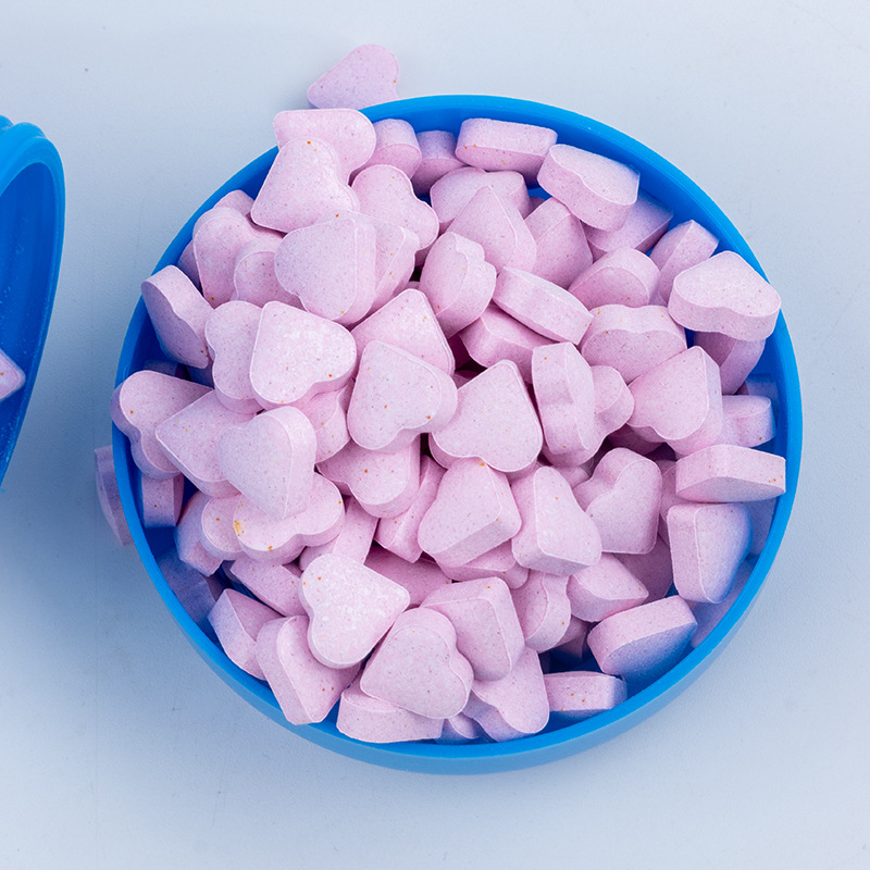 從仁堂 藍莓葉黃素酯壓片糖果維生素C片藍莓味心形壓片糖廠家