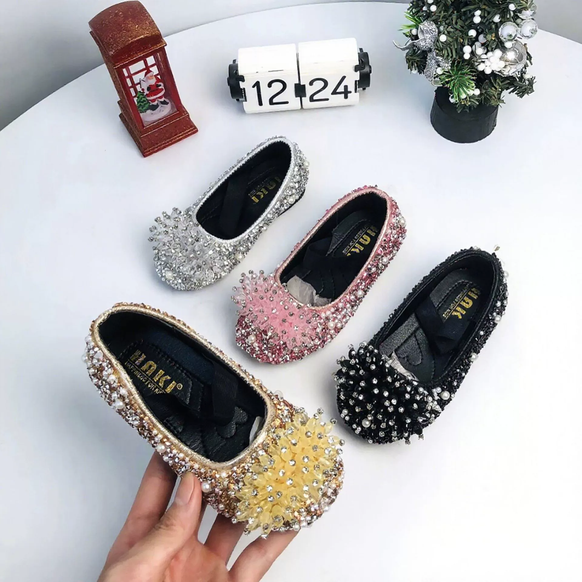 Новые летние туфли ручной работы с кристаллами и стразами, модель «Принцесса», оптом напрямую с фабрики, 2025 год