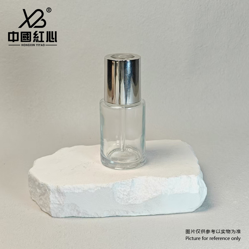 厂家新款30ml透明顶旋转按压滴管瓶精油分装瓶食品级玻璃螺口瓶|undefined