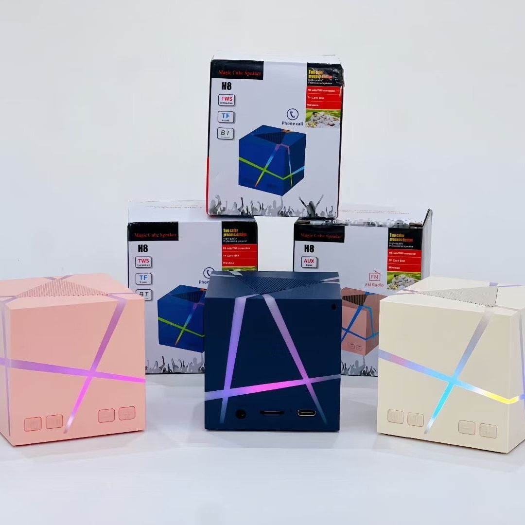 创意魔方炫彩蓝牙音箱低音炮迷你便携无线蓝牙小音响 原装正品