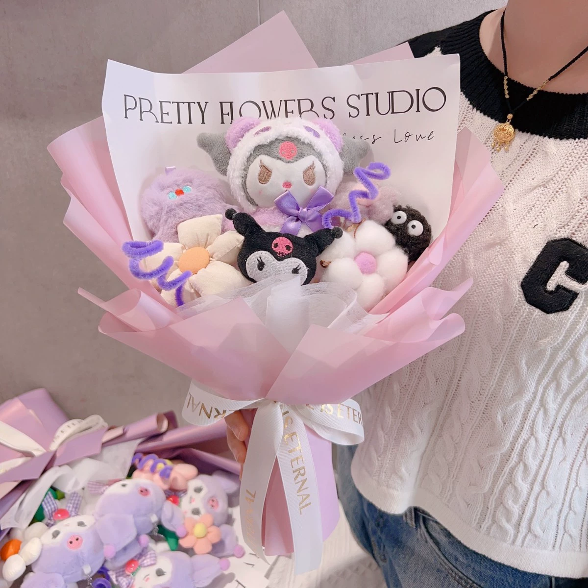 Sanrio, кукла, подарок на день рождения, букет