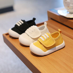 Autumn New Solid Color Soft Bottom Baby Toddler Shoes Fashion Canvas Boys and Girls Casual Sports Shoes Children Canvas Shoes