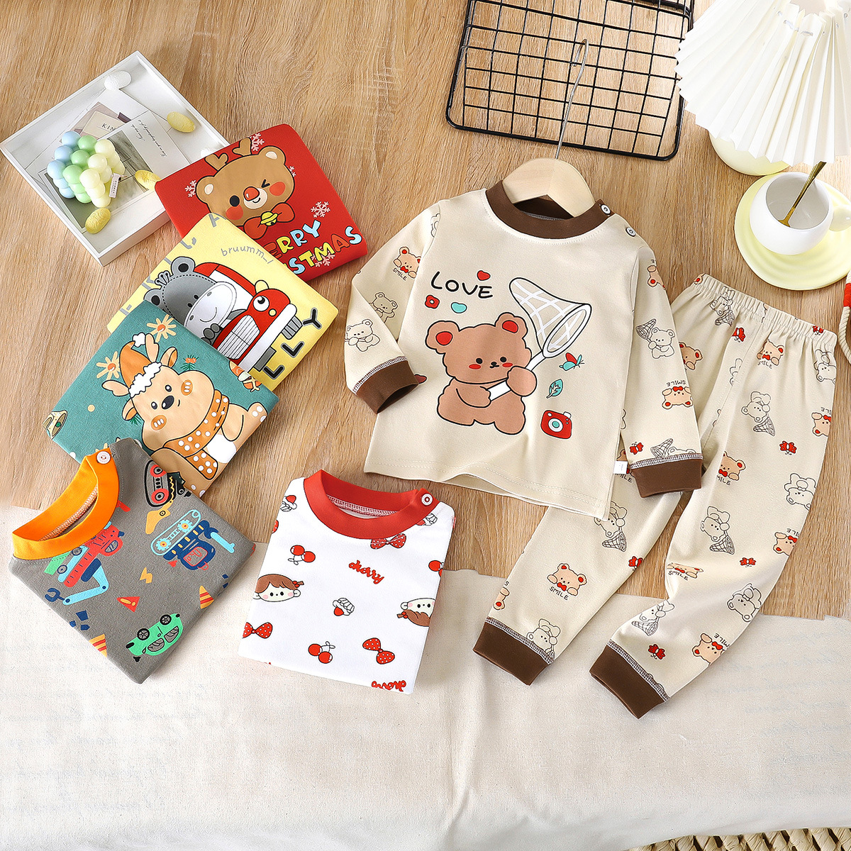 儿童内衣套装全棉秋衣秋裤婴儿宝宝纯棉保暖男童女童长袖睡衣批发