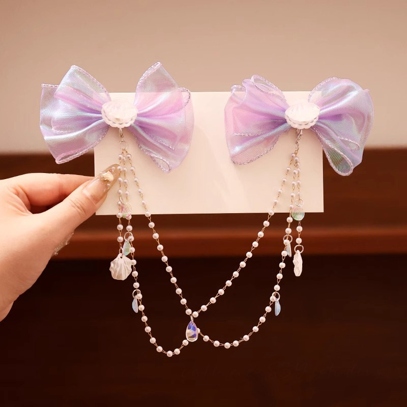 3 cadena de cabeza de sirena morada