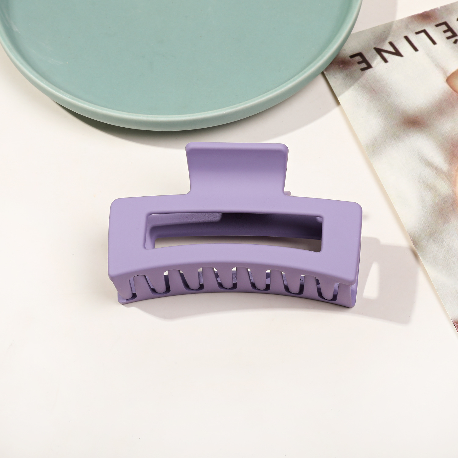 8.5cm 사각 반투명 퍼플 그레이 34