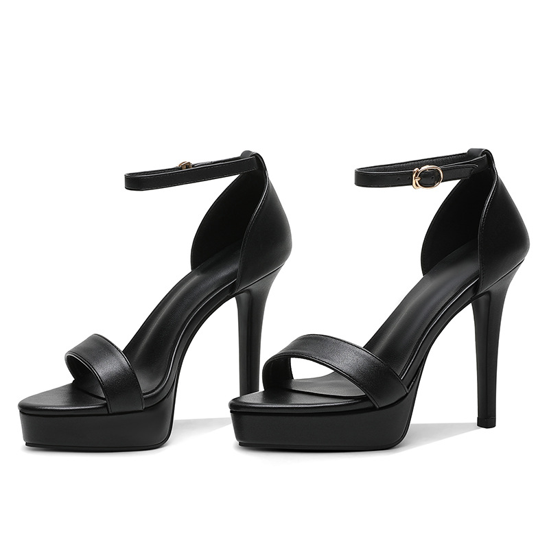 Women's Sexy Solid Color Point Toe Ankle Strap Sandals display picture 3