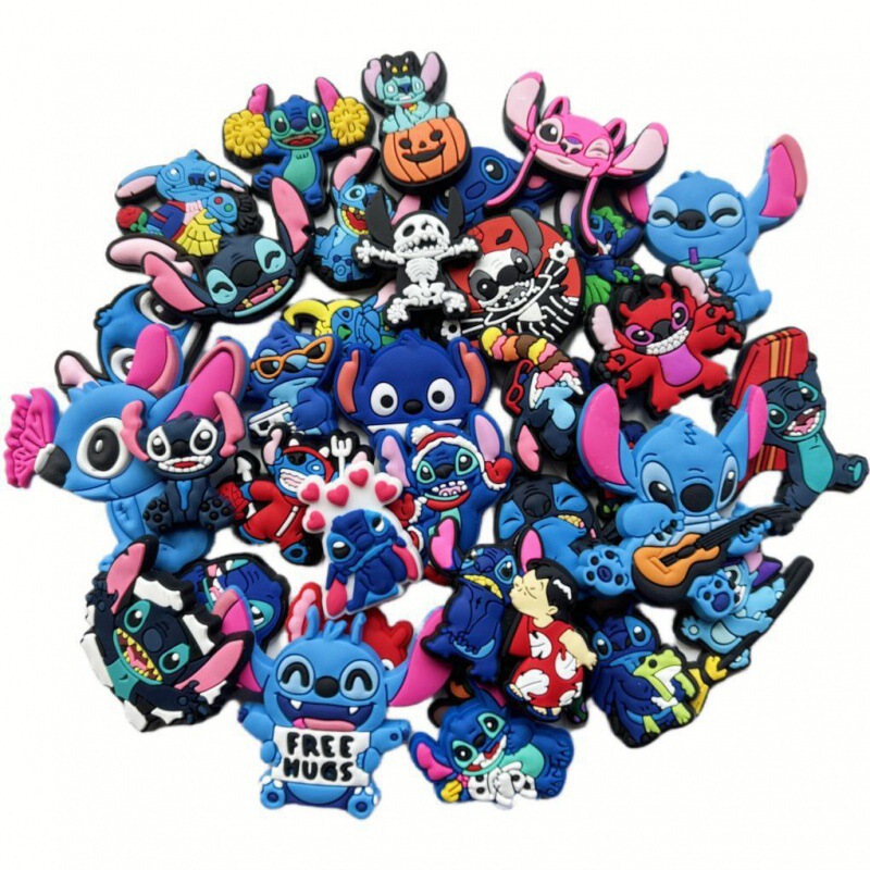 Stitch Shoes, Floral Clogs, Star Wars Clogs, DIY Shoe Accessories, Pvc Soft Rubber Shoe Buckles, Shoe Accessories