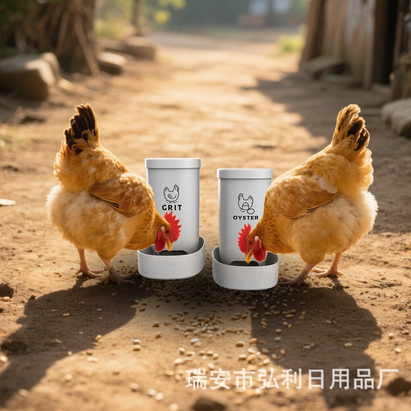 新しいAmazon人気商品、鶏用オイスターシェルと砂利フィーダー、鶏用飼料タンク、自動吊り下げ式フェンス鶏用フィーダー|undefined