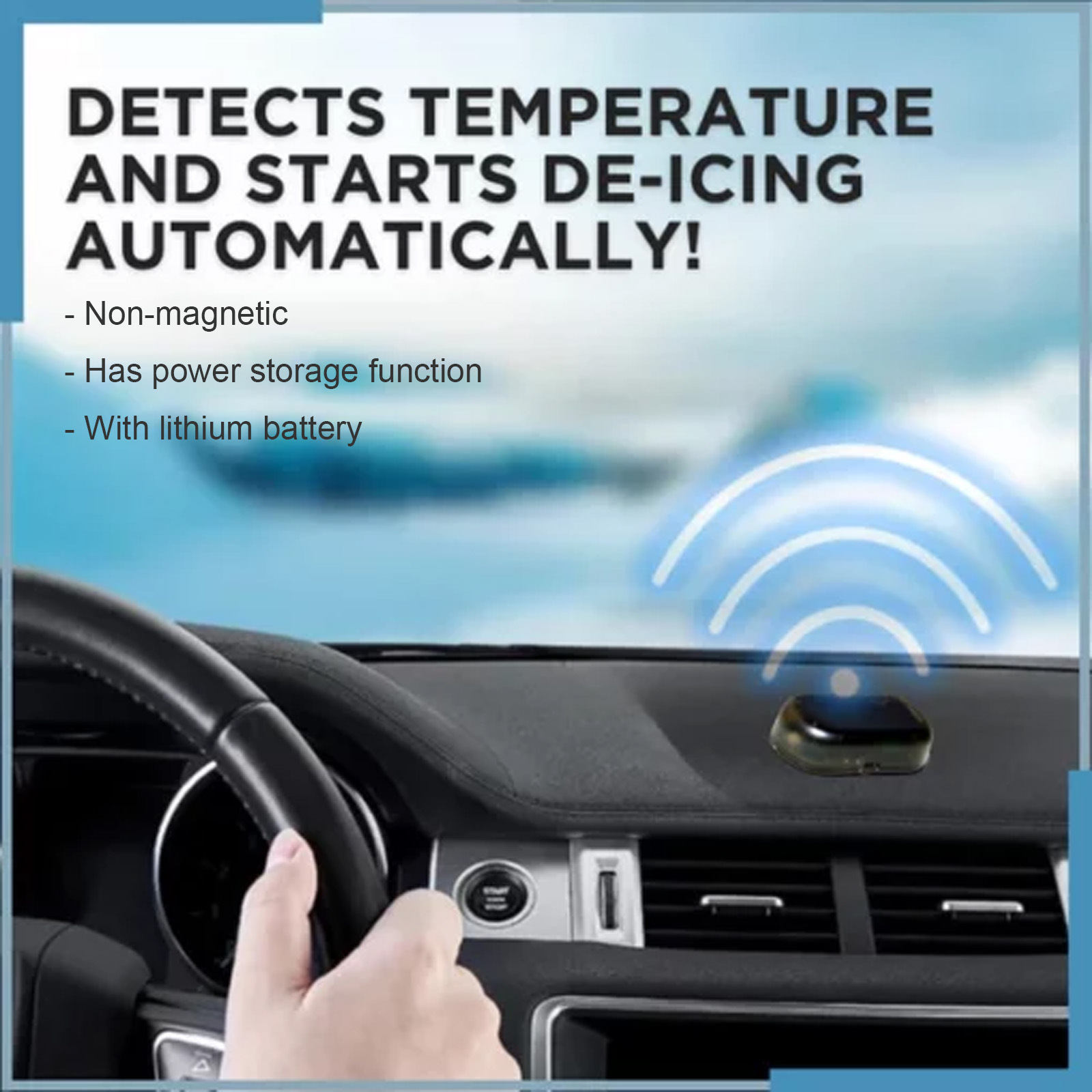 Interference with anti-freeze device Car window glass winter snow and ice cover interference with anti-freeze and snow device_voghion.com