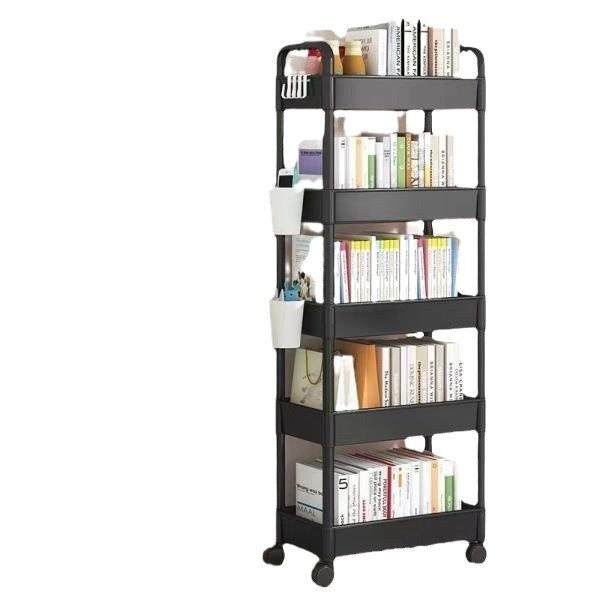 Estante de almacenamiento de carrito pequeño Estante de snack sala de estar cocina baño baño móvil dormitorio multicapa almacenamiento junto a la cama image 6