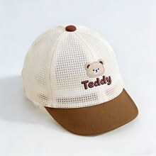 宝宝帽子夏季薄款透气网眼鸭舌帽男女宝宝可爱超萌遮阳防晒棒球帽