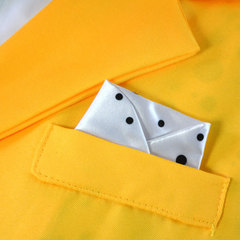 Disguised weirdo cos suit Jim Carry mask man yellow long suit cosplay Halloween costume