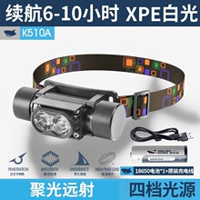聚泛双光头灯户外迷你充电头戴灯自行车骑行轻量型小头灯