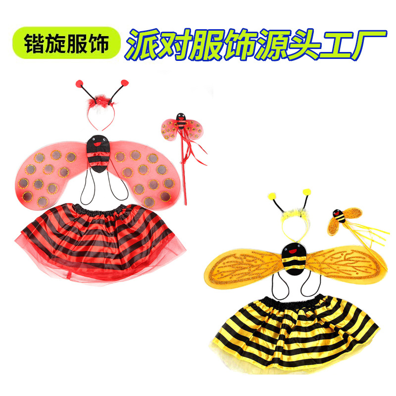 Halloween niñas mariposas abejas trajes 1 de junio para niños juguetes mariposas abejas accesorios de ropa mariposas