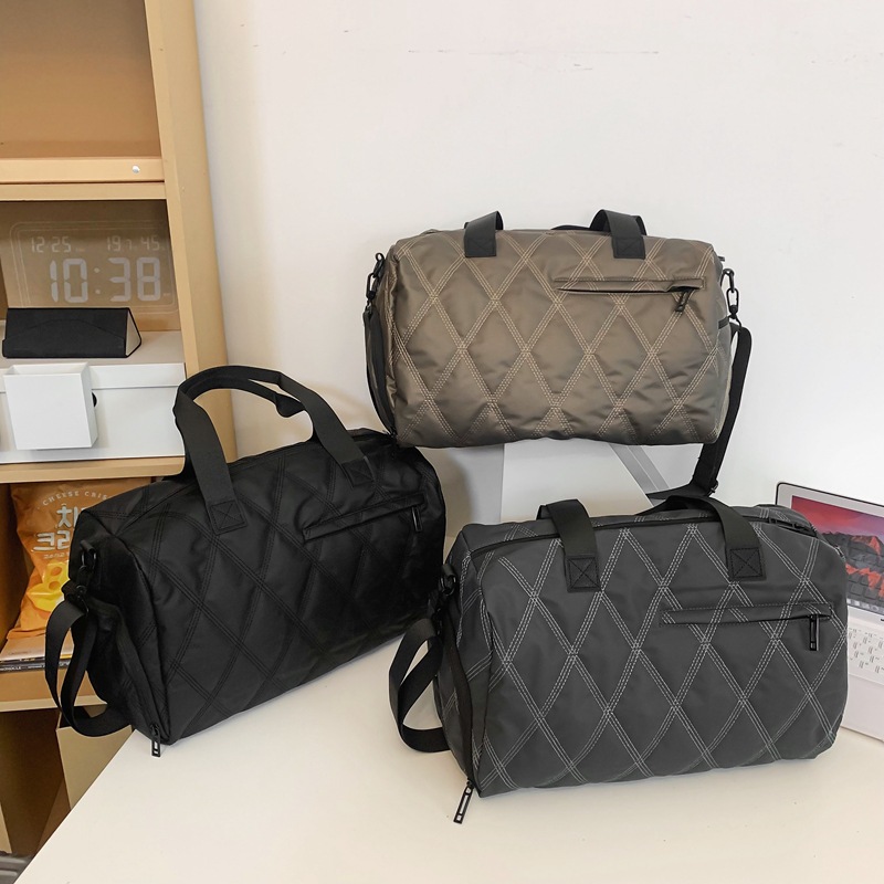 Bolsa de viaje de moda transfronteriza de un solo hombro bordada de diamante separación seca y húmeda bolsa de ejercicios bolsa de equipaje de almacenamiento independiente